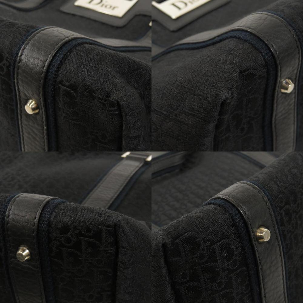Christian Dior Trotter Pattern Handbag Canvas Black - Picture 9 of 9